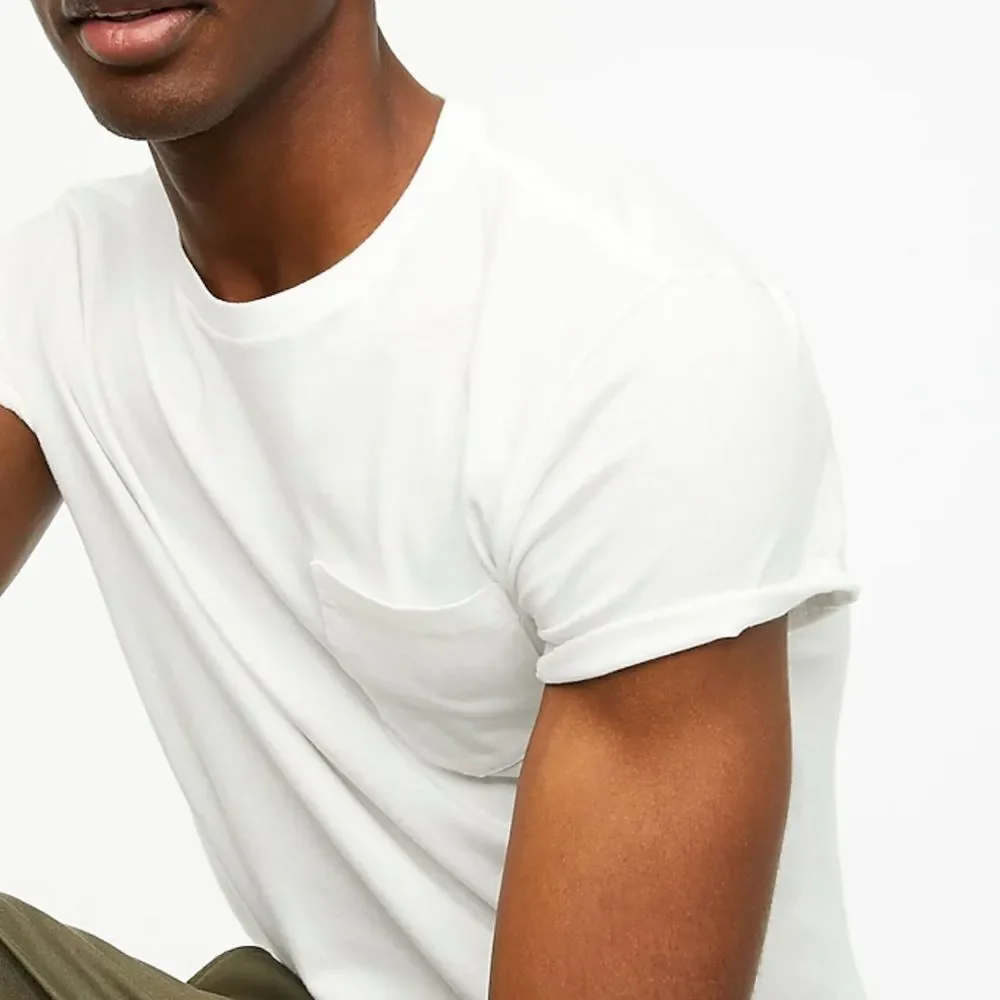 J. Crew Cotton‎ Washed Jersey Pocket Tee white XL NWT IN PACKAGE